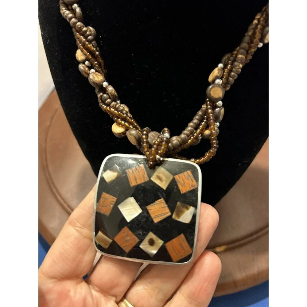 Vintage‎ Chunky Beaded Necklace Statement Costume